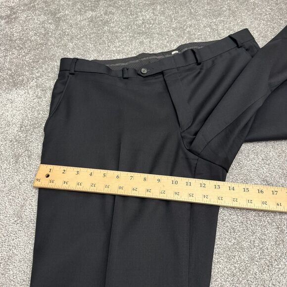 Lauren Ralph Lauren Wool Dress Pants Mens 38x30 Black Straight Leg Classic Work - Picture 11 of 14